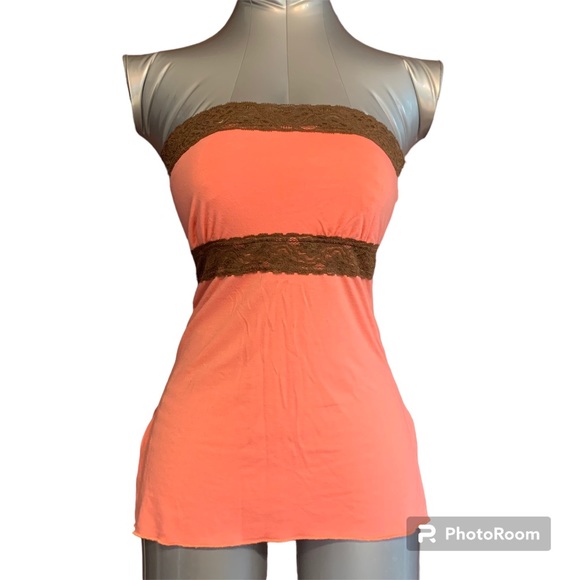 SALE!! Vintage Coral halter with side slit - Picture 3 of 11